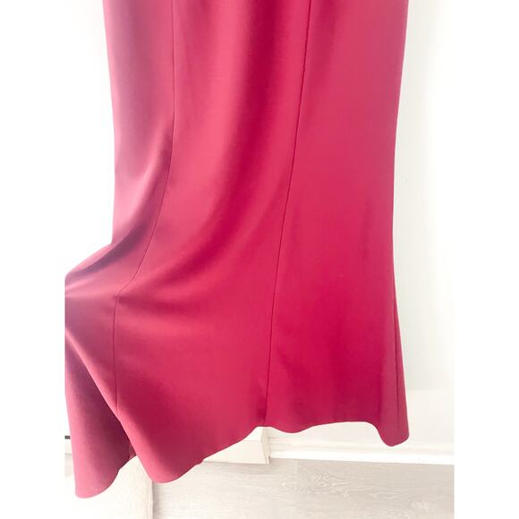 Bella Bridesmaids Maxi Dress Size 12 Regular Red Cabernet Crepe BB116 Wedding - Picture 5 of 14